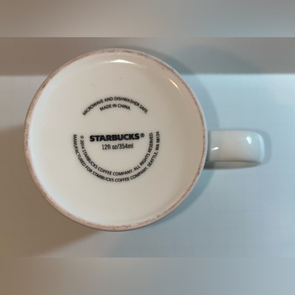 Starbucks Starburst Coffee Cup Mug Fireworks 12 Oz Ceramic 2014 Dark Red - Picture 4 of 4